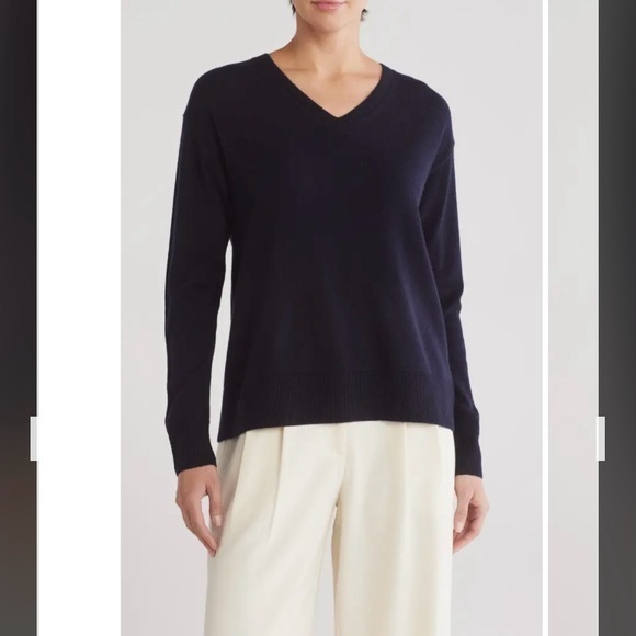 Vince Boxy Wool & Cashmere Blend Sweater in Coastal Blue Size M - Picture 1 of 7